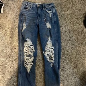 Hollister ripped mom jeans